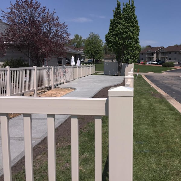 Neptune 4 ft. H x 8 ft. W Tan Vinyl Pool Fence Panel