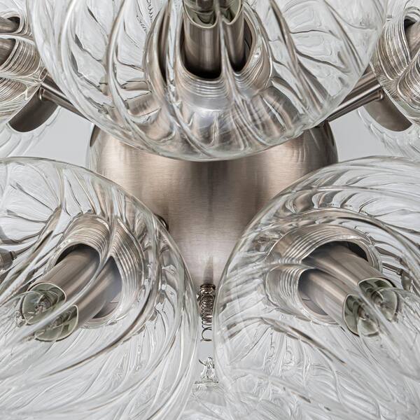 EDISLIVE Josie 12-Light Nickel Modern Bubble Cluster