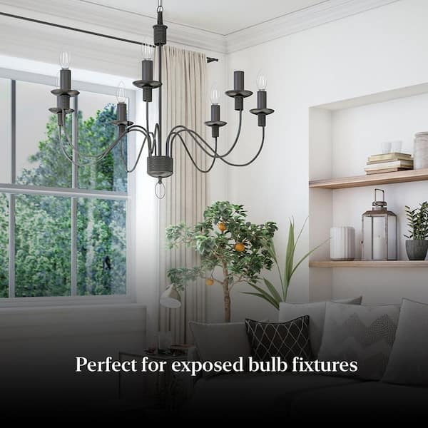 Feit Electric 40W EQ LED Candelabra Bulbs - Dimmable 5000K Daylight, 2-Pack