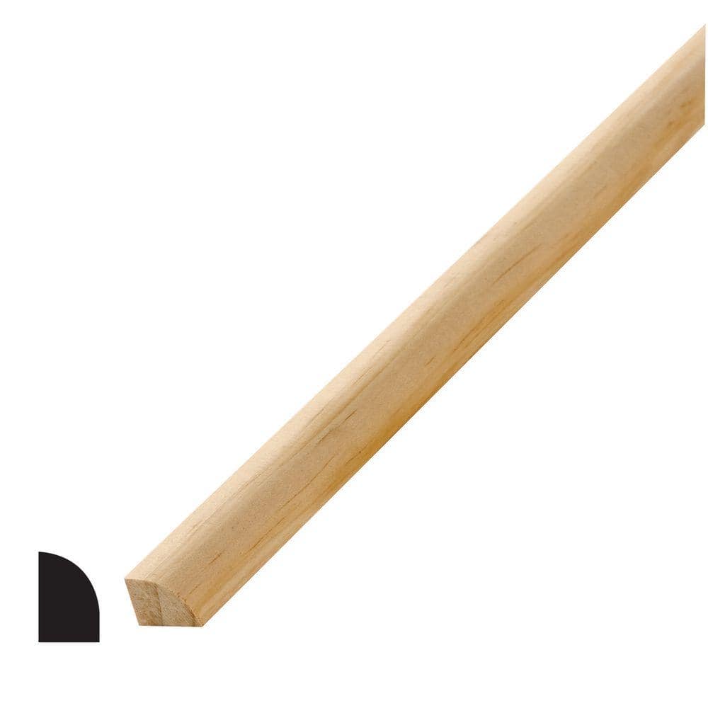 Alexandria Moulding WM 126 1/2 in. x 3/4 in. Pine Wood Baseboard Shoe