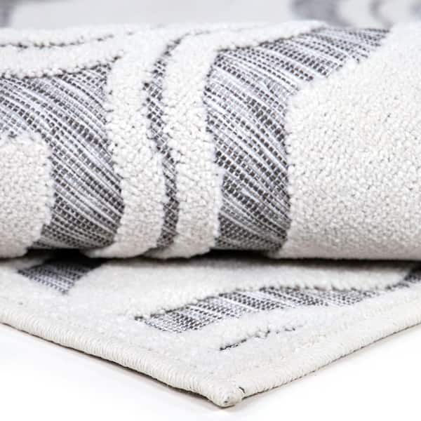 Cotton Blossom Gray Indoor/Outdoor 2 ft. x 8 ft. Area Rug