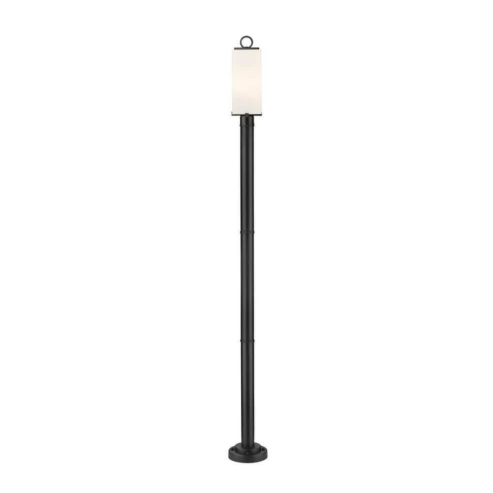 Sana 2-Light Black Aluminum Hardwired Outdoor Weather Resistant Post Light 
