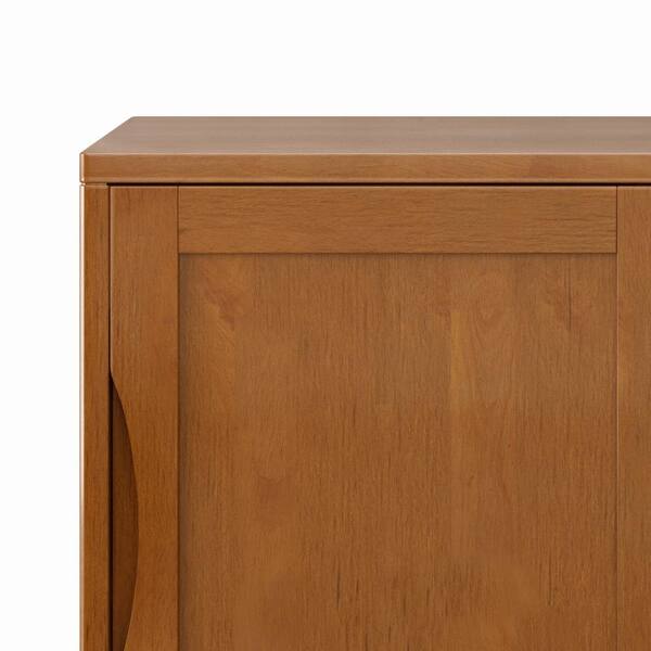 Simpli Home Burlington Solid Wood 30 in. Wide Transitional Low Storage  Cabinet in White AXCBUR14-WH - The Home Depot