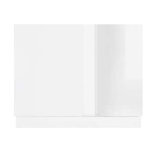 Valencia Assembled 45 in. W x 24 in. D x 34.5 in. H in Gloss White Plywood Assembled Blind Corner Base Kitchen Cabinet