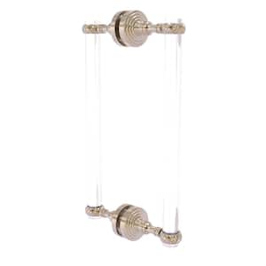 Pacific Grove 12 in. Back to Back Shower Door Pull with Twisted Accents in Antique Pewter