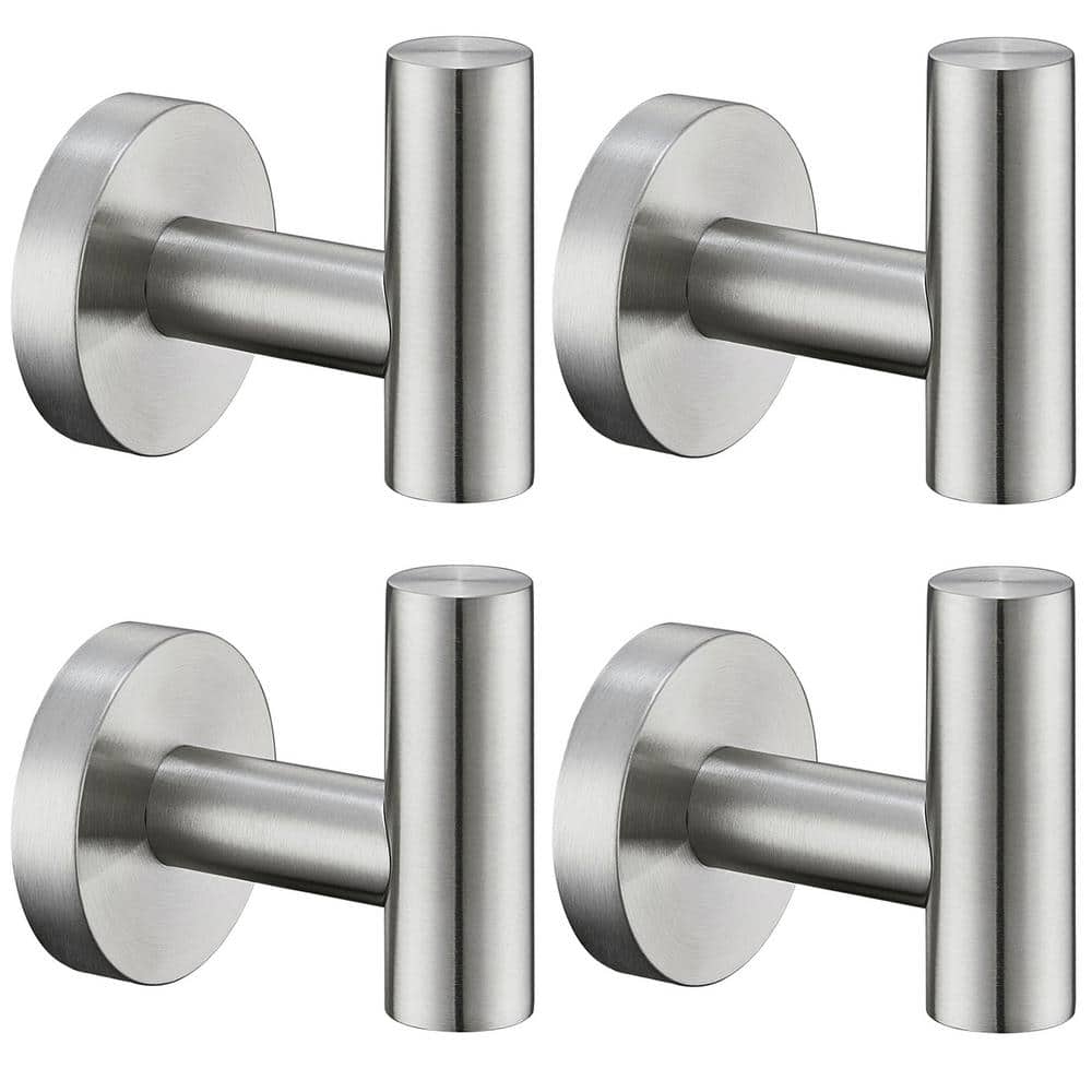 Stainless Steel Brushed Nickel Wall Mounted J-Hook Set