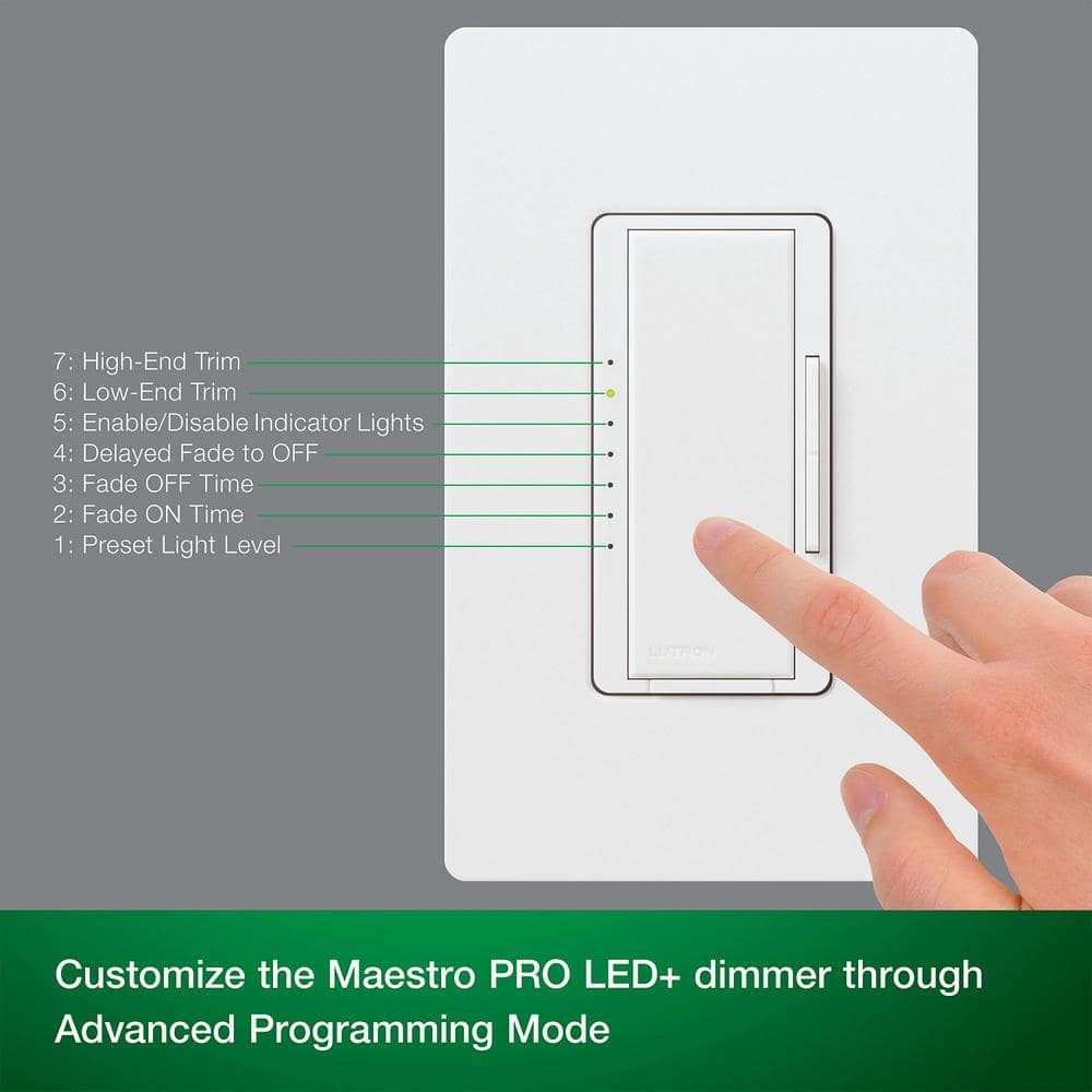 White Smart Rocker LED Dimmer Switch