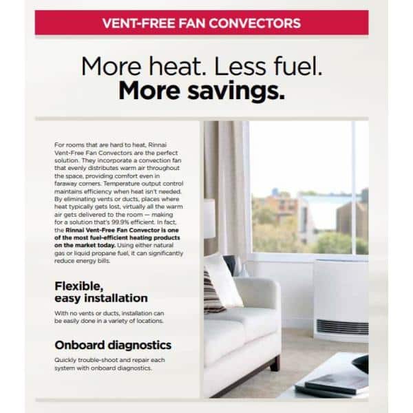 rinnai unvented gas heater