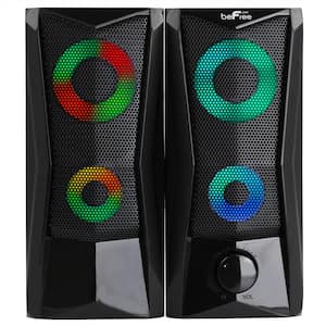 Computer Gaming Speakers with Color LED RGB Lights