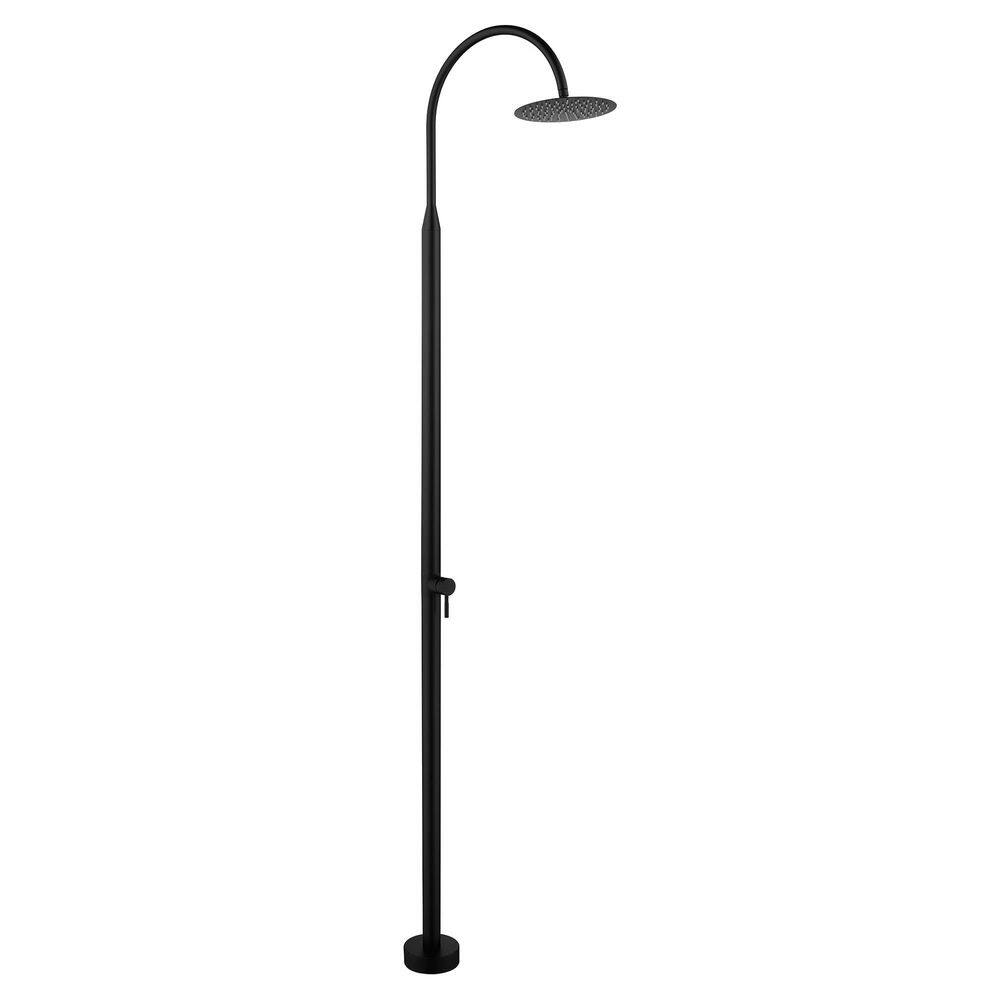 Single Handle 1-Spray Outdoor Shower Faucet 1.8 GPM with Ceramic Disc Valves Freestanding Shower System in Matte Black price history on PriceWatchPro