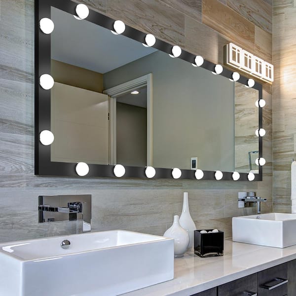 Body vanity deals mirror with lights