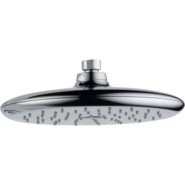 Delta Rizu 1-Spray Patterns 2.5 GPM 8.75 in. Wall Mount Fixed Shower Head in Chrome