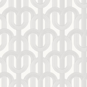 Lattice Urban Grey Removable Peel and Stick Vinyl Wallpaper, 28 sq. ft.