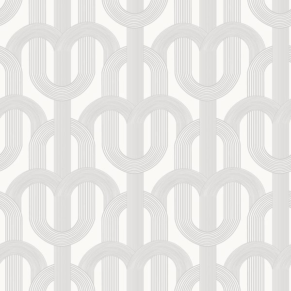 Tempaper Feather Flock Removable Wallpaper White/Gray