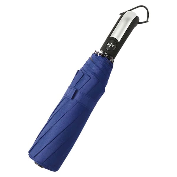 Pro Space 41.5 in. Folding Rain Umbrella, Automatic Open and Close Blue Umbrella