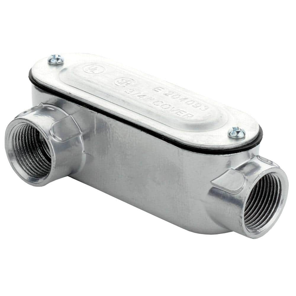 3/4 in. Rigid Metal Conduit (RMC) Threaded Conduit Body with Stamped Cover 