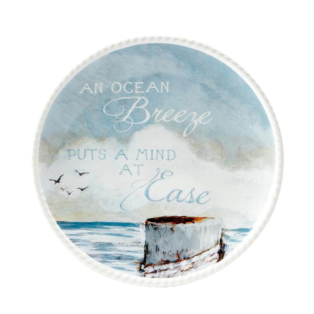 Shorebirds Ceramic Coastal Appetizer Plates Set of 4