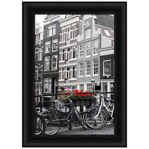 Amanti Art Parlor Black Picture Frame Opening Size 20 x 30 in.