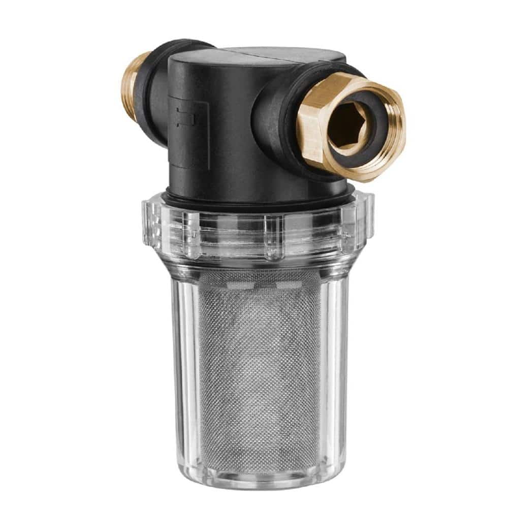 RV Water Hose Faucets Water Hose Debris Line Filter Attachment with 100 Mesh Screen for Pressure Washer Inlet and Transfer Pump with 2 Extra 100 Mesh Screen STYDDI Garden Hose Sediment Filter 