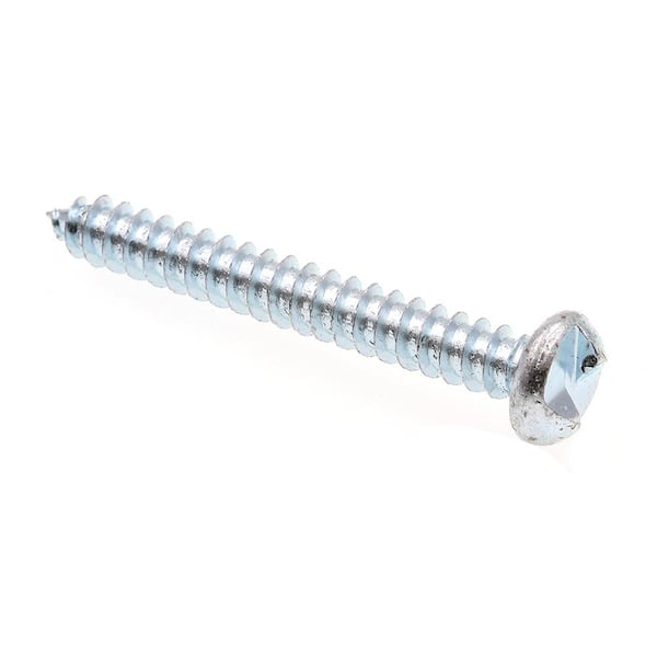 #10 x 1-1/2 in. Zinc Plated Steel One-Way Round Head Sheet Metal Screws (100-Pack)