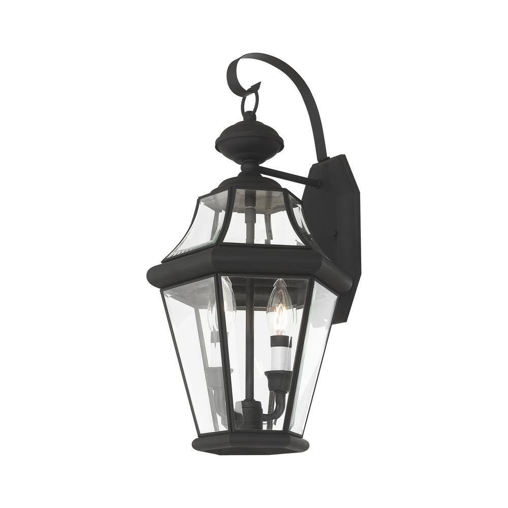 Georgetown Black Bronze 2-Light Outdoor Wall Lantern