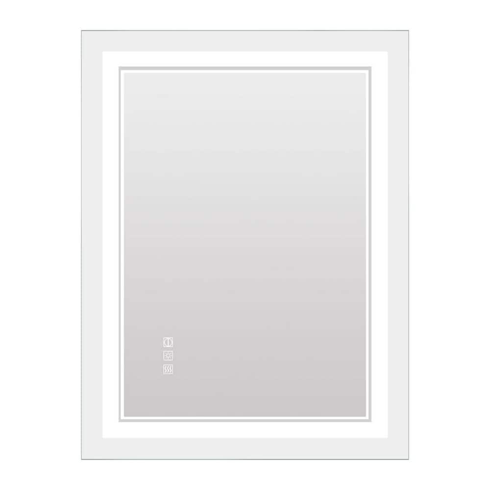 23.62 in. W x 47.24 in. H Rectangular Aluminum Framed LED Wall Mount Anti-F