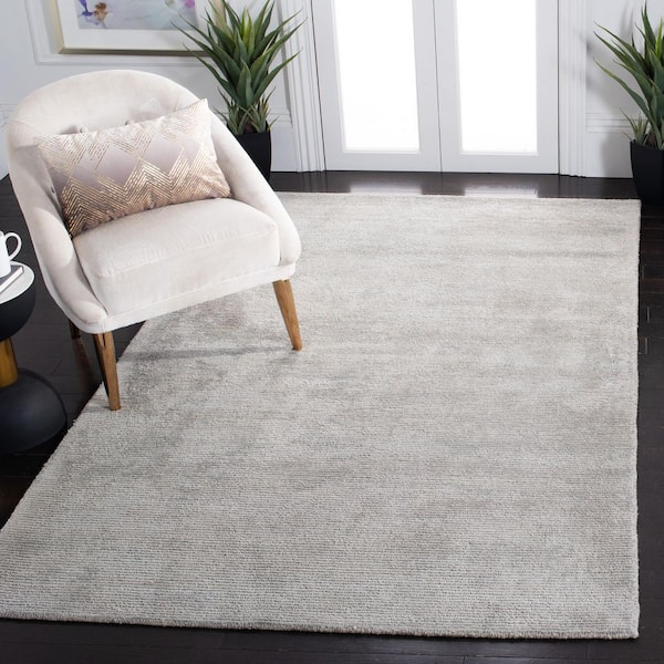 Himalaya Grey Doormat 3 ft. x 5 ft. Solid Color Area Rug