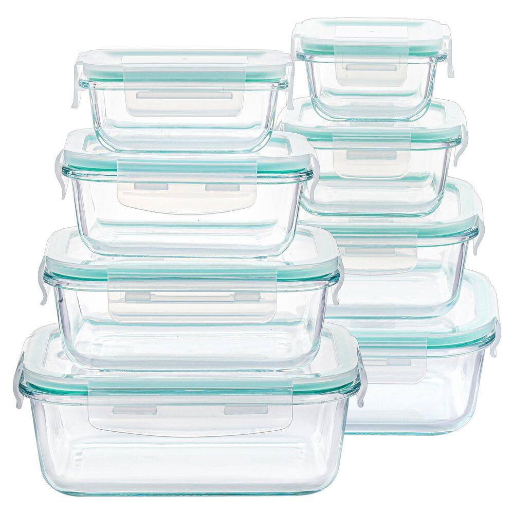 8 Pack Glass Food Storage Containers with Airtight Lids, Glass Meal Prep Containers, Lunch Office Meal for Microwave price history on PriceWatchPro