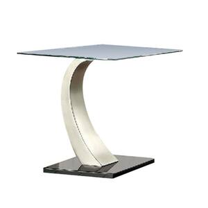 Roxo Silver/Black End Table