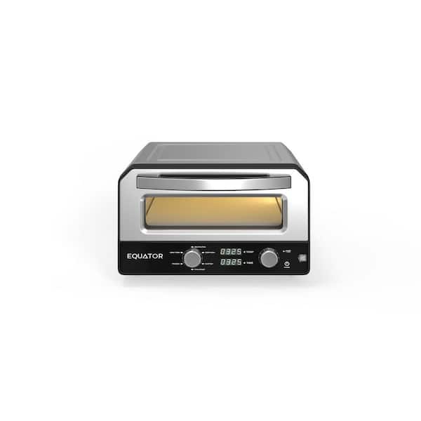 0.5 cu.ft. Indoor/Outdoor Countertop Pizza Oven with Stone Bake-Cooks 12 in. Pizzas, 6-Preset Modes 1500W in Stainless