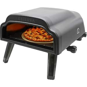 LEHAVA 14 in. Portable Propane Outdoor Pizza Oven and 360-Degree Rotating Nonstick Stone