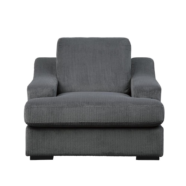EVERGLADE HOME Cadence Dark Gray Microfiber Arm Chair