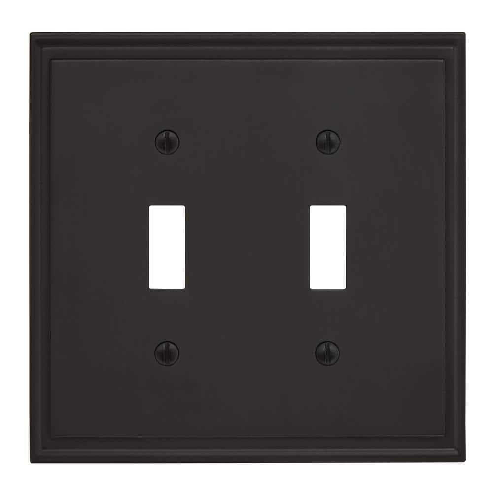 Amerock Black 2-Gang Toggle Wall Plate (1-Pack) BP36515BBR - The Home Depot