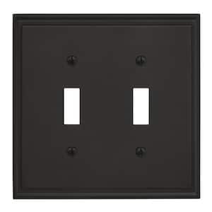 Black 2-Gang Toggle Wall Plate (1-Pack)
