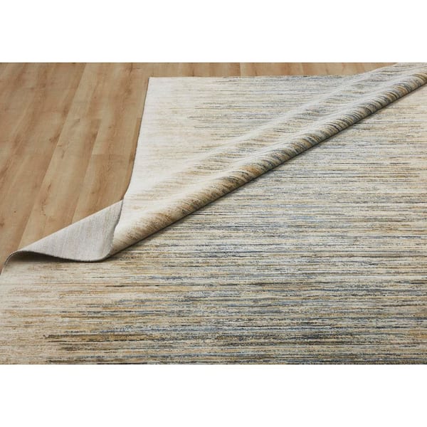 Ventura 2 ft. x 3 ft. Blues/Sands Strie Abstract Washable Area Rug