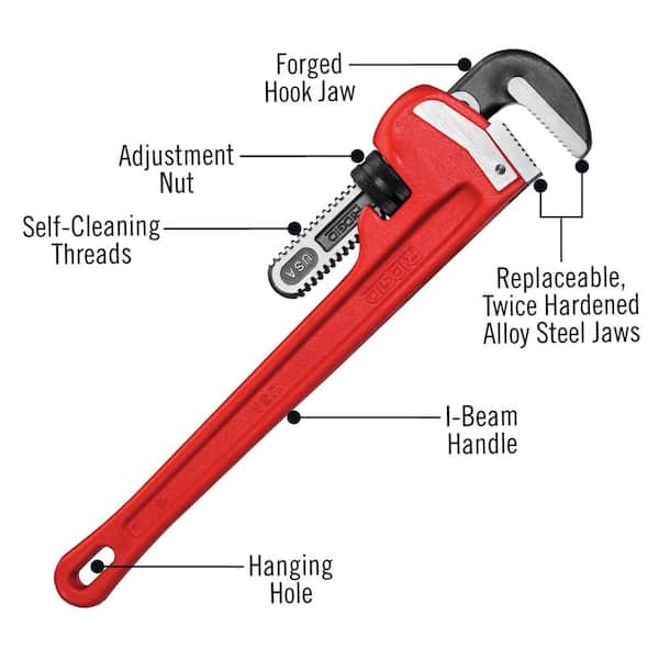 RIDGID, For 5 1/2 in Outside Dia, 18 in Handle Lg, Strap Wrench