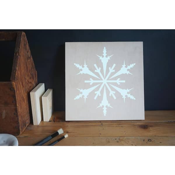 Reverse Canvas Snowflake Art