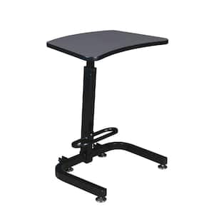 26 in. Rectangular Grey/ Black Laptop Desk with Adjustable Height Feature