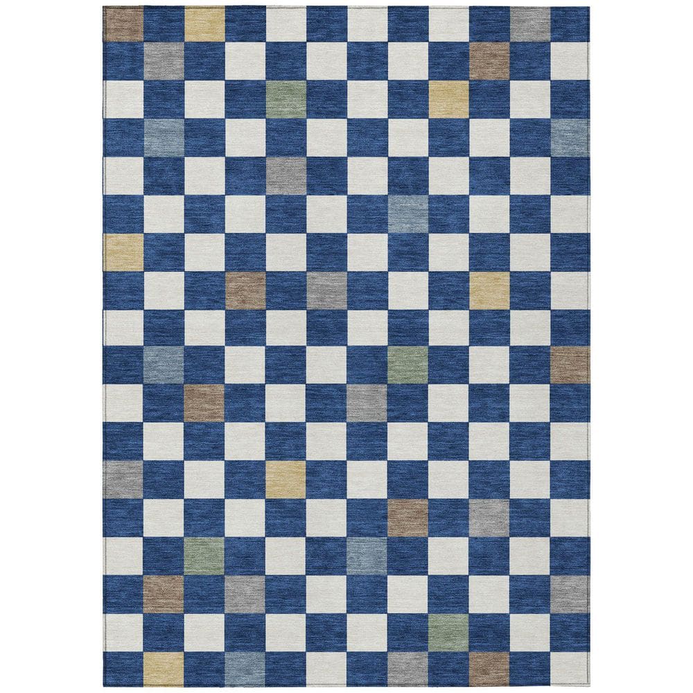 Chantille Machine Washable Indoor/Outdoor Abstract ACN2656 Navy 8 ft. x 10 ft. Area Rug price history on PriceWatchPro