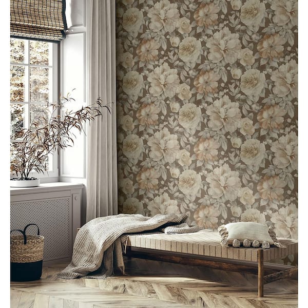 30.75 sq. ft. Clayfield The Madelyn Floral Vinyl Peel and Stick Wallpaper Roll