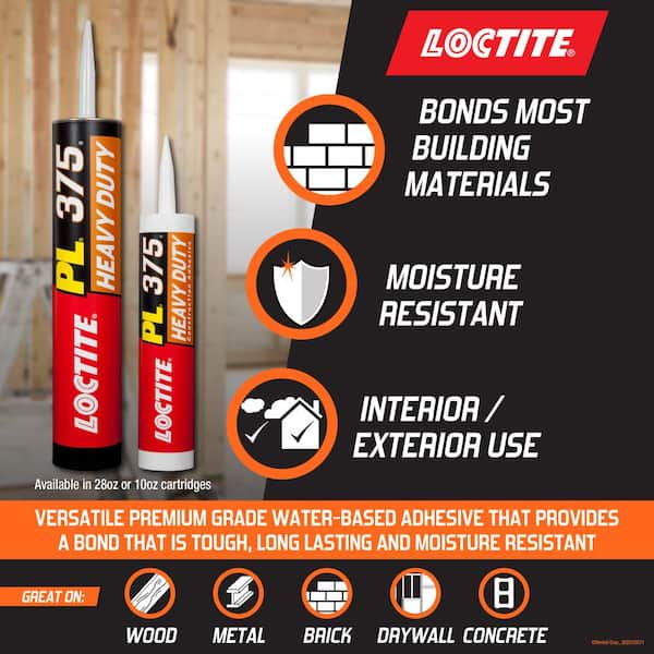 Loctite PL 375 VOC Heavy Duty 28 oz. White Latex Construction Adhesive