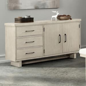 Bronin Natural Wood 60 in. Buffet Server with Drawers