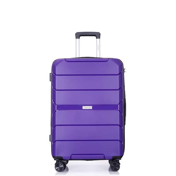 Aoibox New Hardshell Luggage Set in Purple 3-Piece Lightweight 