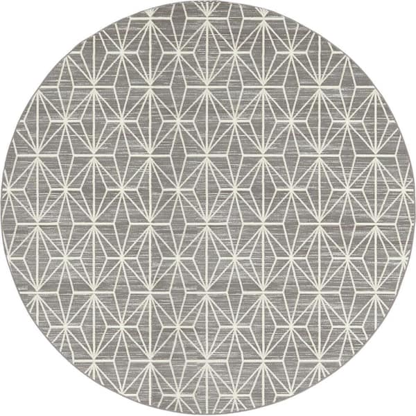 Jill Zarin Uptown Collection Fifth Avenue Gray 8' 0 x 8' 0 Round Rug