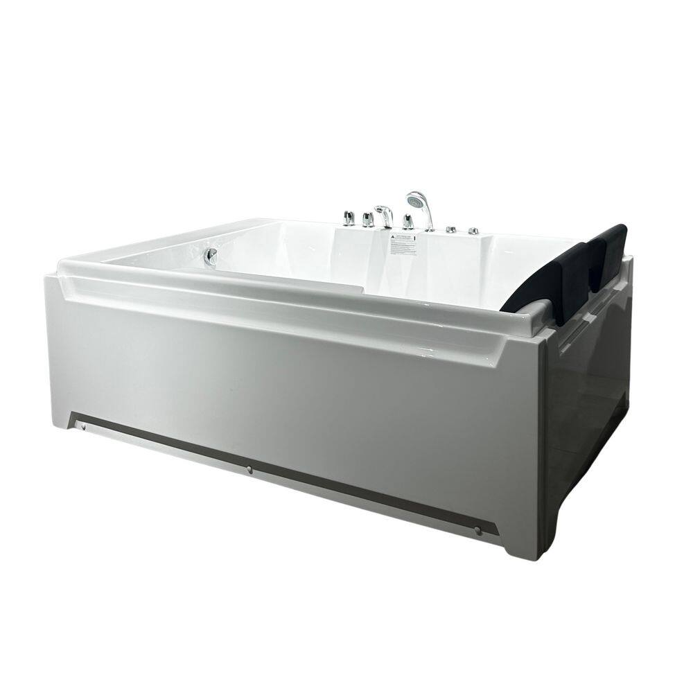 Modern Series 73 in. x 48 in. Whirlpool Bathtub with Left Drain in White Acrylic price history on PriceWatchPro