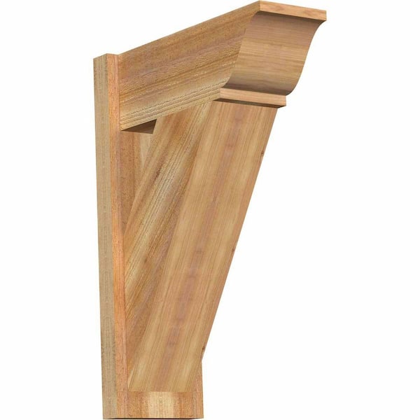 Ekena Millwork 8 in. x 28 in. x 20 in. Traditional Rough Sawn Western Red Cedar Outlooker