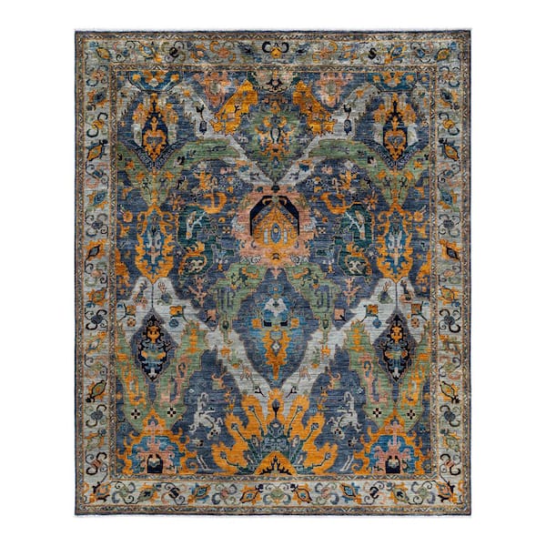 Solo Rugs Serapi One-of-a-Kind Traditional Gray 8 ft. x 10 ft. Hand Knotted Tribal Area Rug