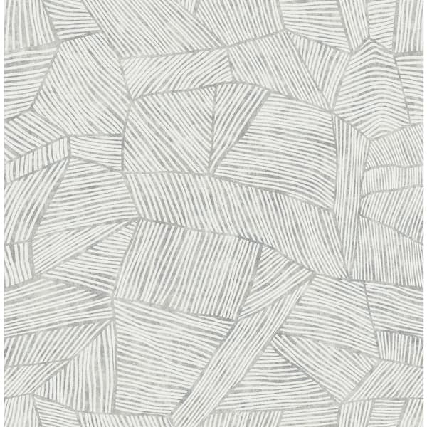A-Street Prints Aldabra Grey TextuGeometric Wallpaper Sample