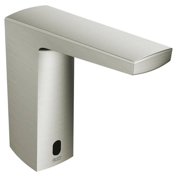 American Standard Paradigm Base Model AC Powered Single Hole Touchless Bathroom Faucet with SmarTherm 1.5 GPM in Brushed Nickel