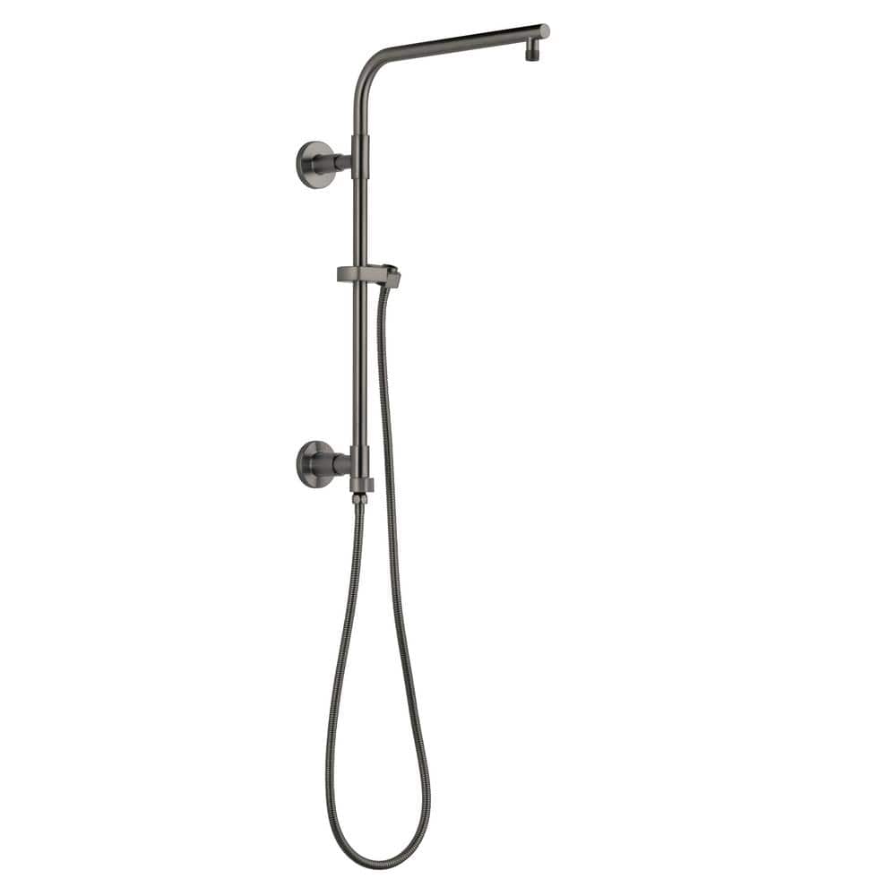 Delta Emerge Round Contemporary 18 in. Column Shower Bar in Lumicoat Black  Stainless 58810-KS-PR The Home Depot